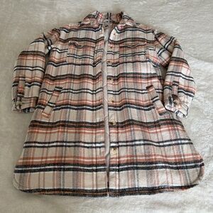 Universal Thread Long Plaid Shacket Coat size Medium
